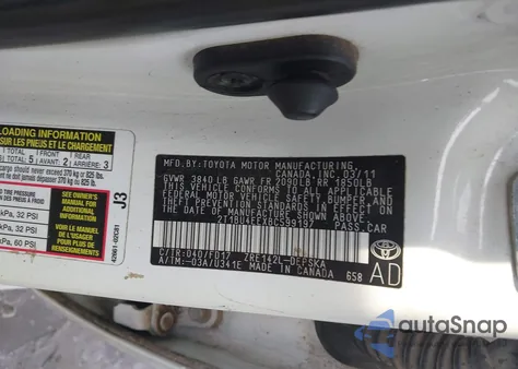 2011 Toyota Corolla S из США, поврежденный, VIN 2T1BU4EEXBC599197